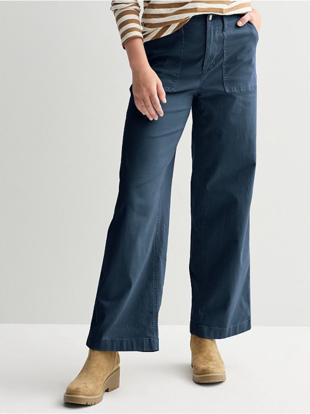 Sonoma Wide-Leg Women's Utility Jean Pants in Seattle Navy XL